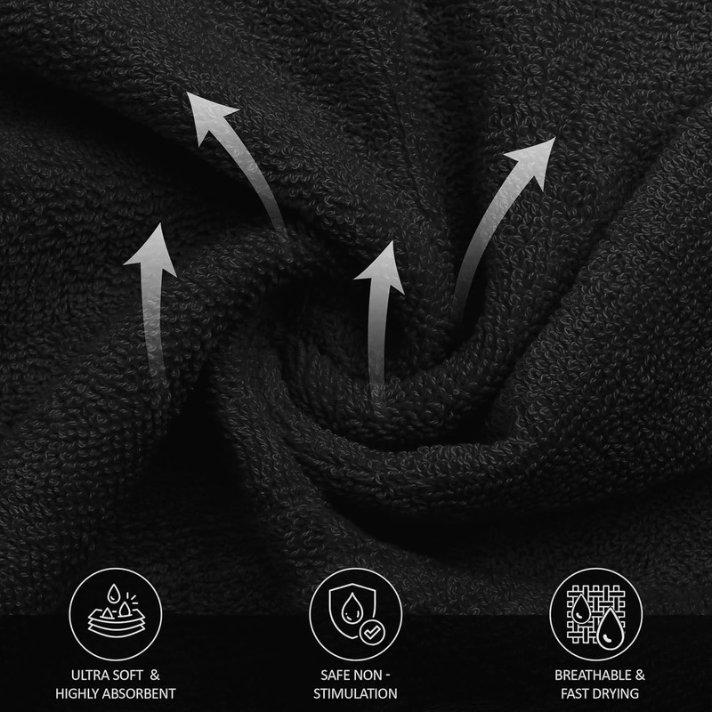 Casabella 12 Pack Flannel Face Cloth - 100% Cotton Face