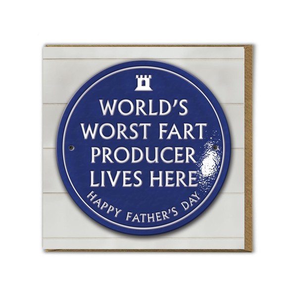 Brainbox Candy Funny Father's Day Card - Worst Fart Producer