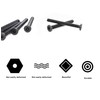 cSeao 10pcs Black 5/16-18 x 1-3/4" Socket Cap Screws Allen
