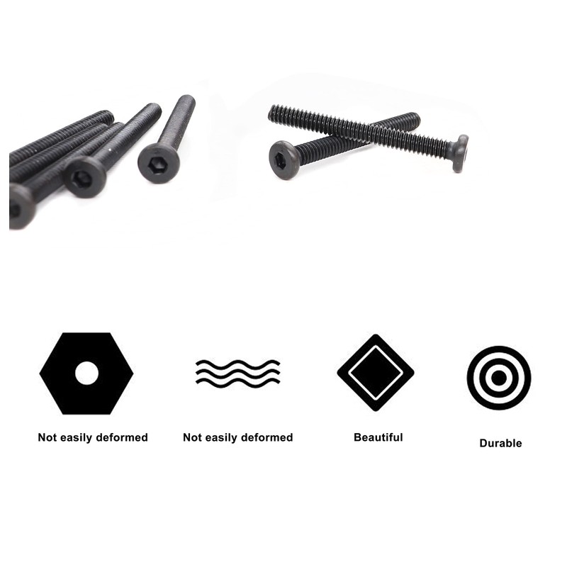 cSeao 10pcs Black 5/16-18 x 1-3/4" Socket Cap Screws Allen