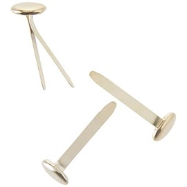 ACCO Brass Plated Paper Fastener, 1-Inch Length, 100 Fasteners per Box (A7071710)