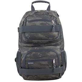 Eastsport Travel Skateboard Backpack Double Strap Laptop Bag Multi-Sport Design for Men and Women, Static Camo
