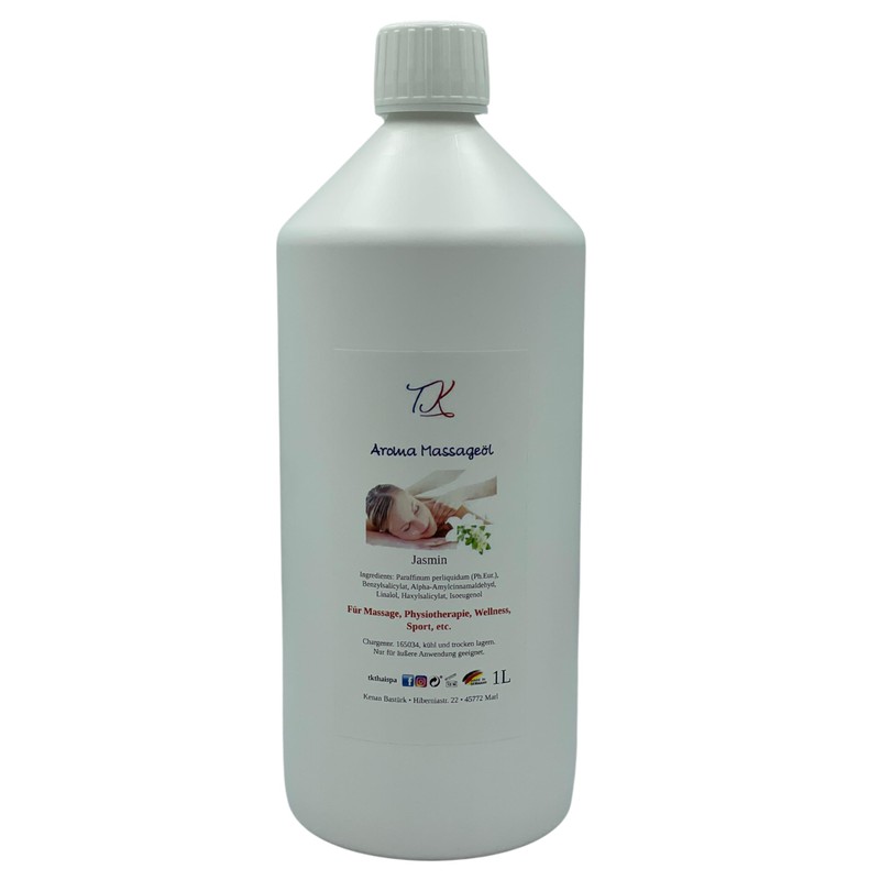 500 ml Aroma Massage Oil - Jasmine for Massage, Physiotherapy,