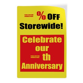 Custom Door Decals Vertical Vinyl Stickers Multiple Sizes 30% Storewide Celebrate Our Anniversary Business Industrial Luggage & Bumper Stickers for Cars 18x24Inches