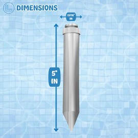 Poolzilla (5 Pack 5" Stainless Steel Paver Spike Anchor for Safety Pool Cover, Heavy Duty Design for Easy Paver Installation