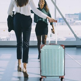 Wisebom Pack of 2 Suitcase Protective Cover, Transparent PVC Suitcase Protective Cover, Waterproof Dustproof Suitcase Cover Protective Case for Suitcase, Travel Suitcase, transparent