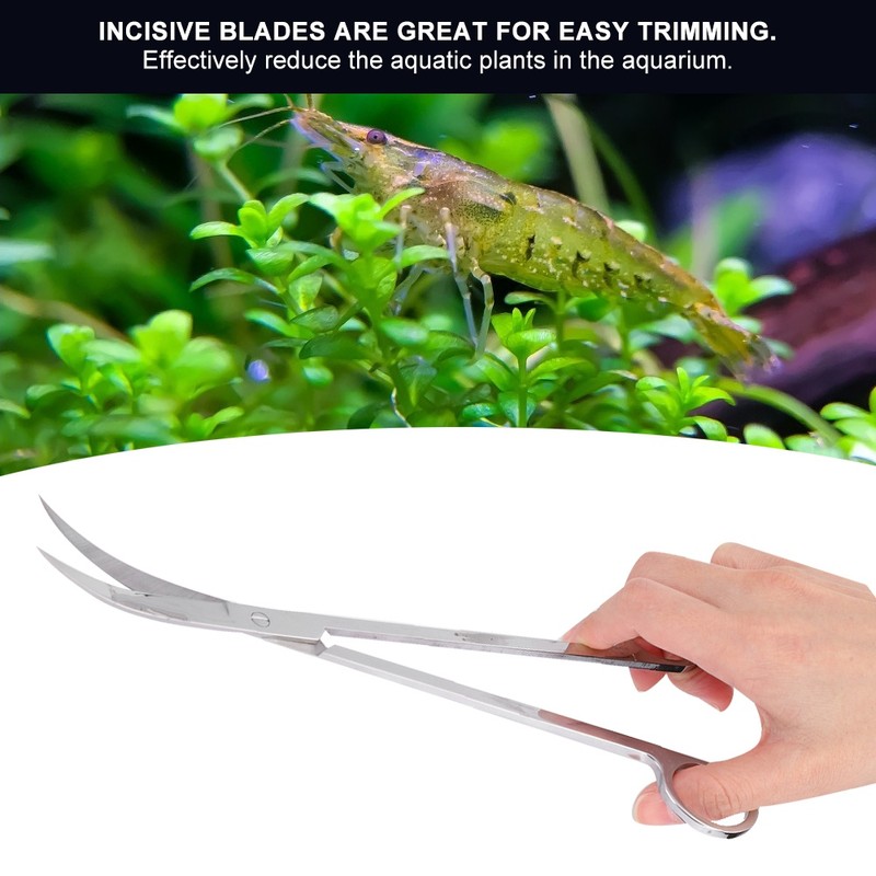 Stainless Steel Aquatic Plant Scissors Shears Aquarium Fish Tank Aquatic