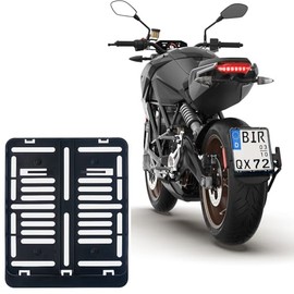 1 x German Number Plate Holder for Number Plates in Format 180 x 200 mm 18 x 20 cm (for Motorcycle Scooters) Material Plastic Black (unpainted)