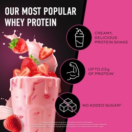 ESN Designer Whey Protein Powder, Strawberry, 1000 g, 2.2 lbs, 33 Servings - Muscle Building and Recovery Powder Made in Germany, Laboratory Tested