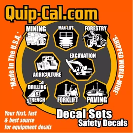Carlton 7500 Stump Grinder Decal Set.  Decals for  Carlton Chippers & Grinders