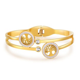 FDEETY Women's Tree of Life Adjustable Titanium Bracelet Simple Minimalist Gift Jewellery for Women Valentine's Day Mother's Day Birthday