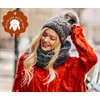 MFAZ Morefaz Ltd Women's Winter Beanie Hat & Scarf Knitted