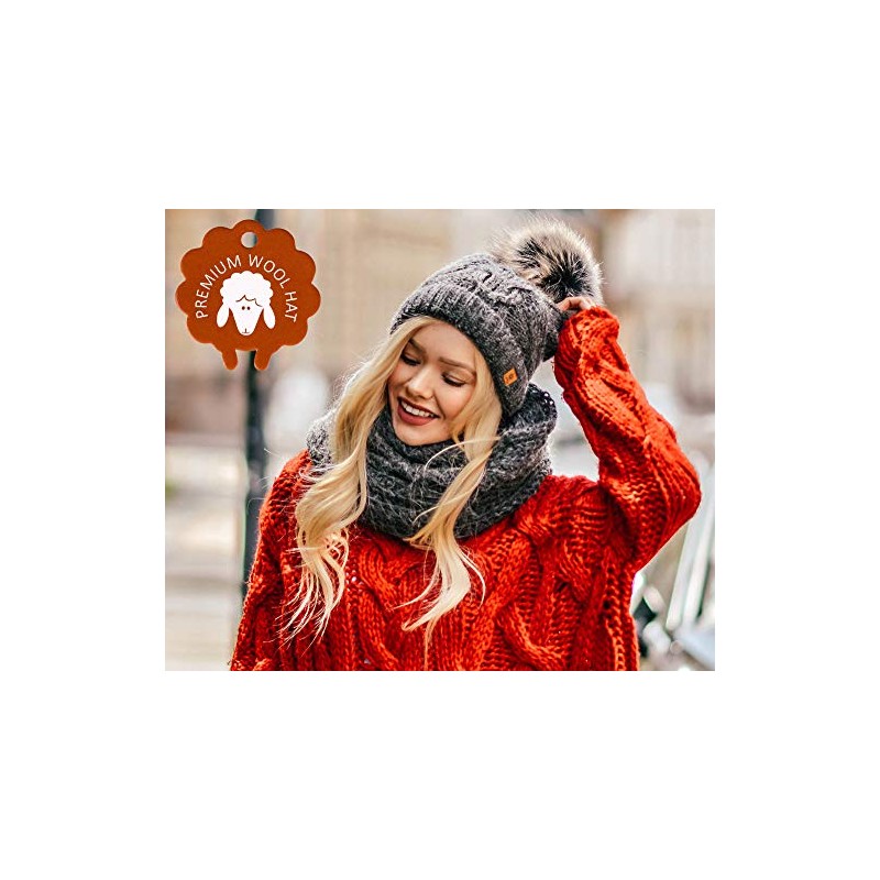 MFAZ Morefaz Ltd Women's Winter Beanie Hat & Scarf Knitted