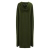 Casual Women Winter Cloak Hooded Sleeveless Button Closure Long Cape