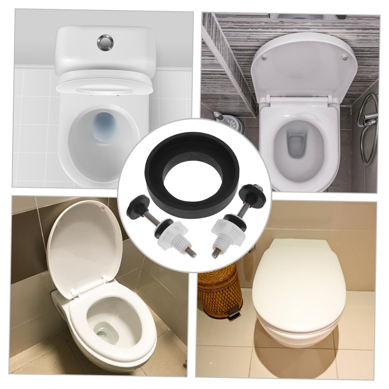 LALAFINA Toilet Tank Replacement Kit Cistern Screws Sealing Ring Toilet