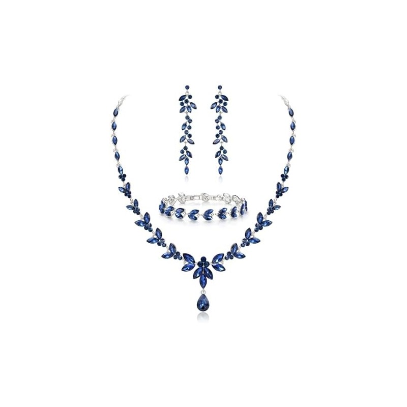 EVER FAITH Mujer Set de Joyería Cristal Austriaco Bola de