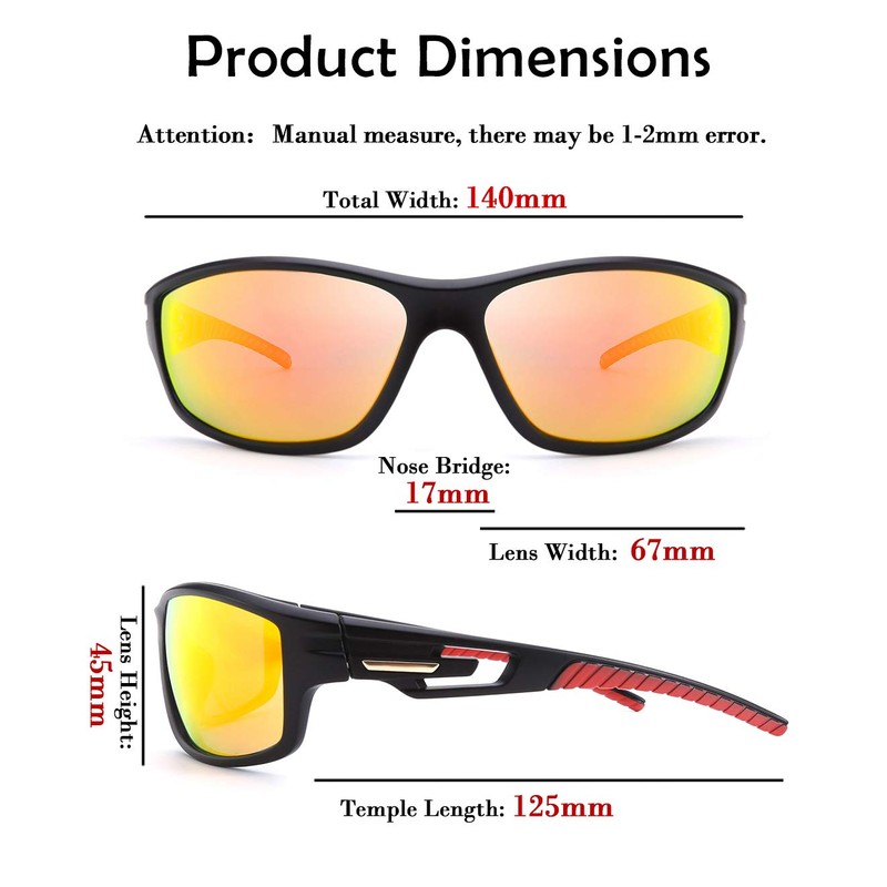 Feisedy スポーツ サングラス メンズ TR90 偏光 サングラス uvカット ゴルフ 釣りランニング