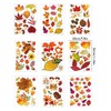 Autumn Maple Leaf Gnome Window Decals - 9 Sheets for