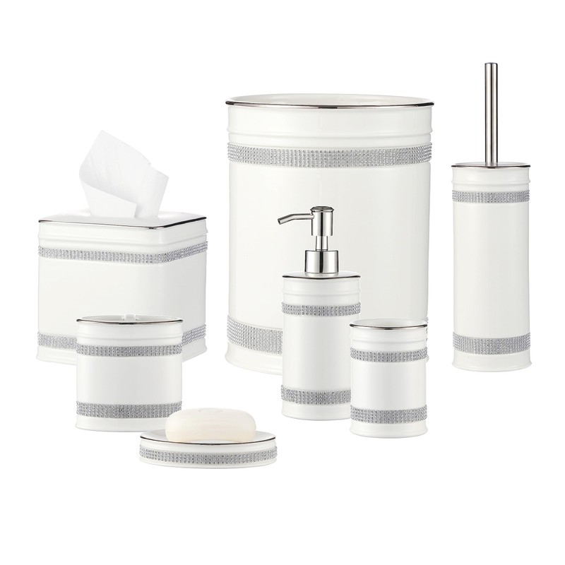 Motifeur Bathroom Accessories Set, 4-Piece Ceramic Bath Accessory Complete Set