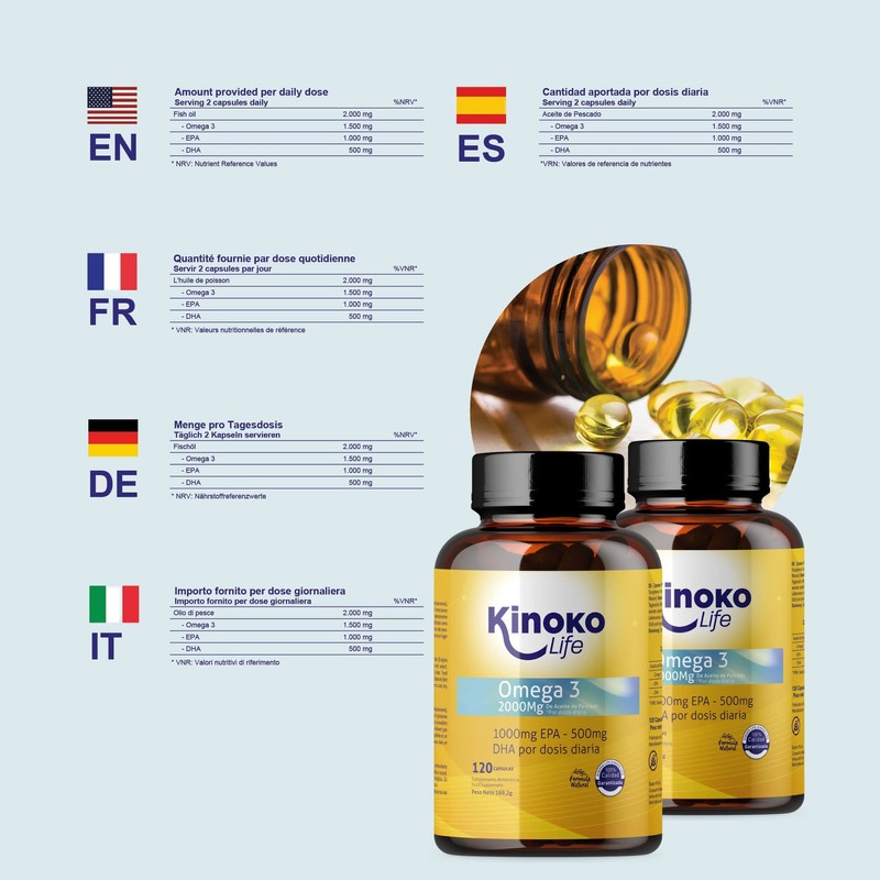 Omega 3 2000 mg | EPA 1000 mg | DHA
