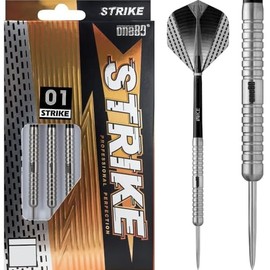 ONE80 Steeldart Strike Series Barrels 80% Tungsten Steeltip Darts (01 Black, 22 g)