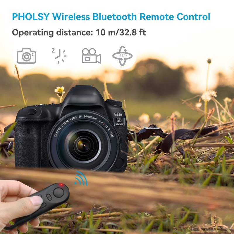 PHOLSY BR-E1 Bluetooth Camera Remote Control Wireless Remote Shutter Release