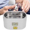 600ml Mini Ultrasonic Denture Cleaner Jewelry Eyeglasses Stainless Steel Cleaning