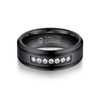 MomentWish 8mm Black Tungsten Rings, Valentine's Day Gift Birthday Gifts,