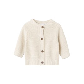 NAME IT Child Waffle Knit Cardigan, Peyote Melange