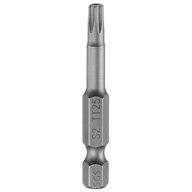 HARFINGTON TT25 Security Torx Head Screwdriver Bit 2" (50mm) Long 1/4" Hex Shank Magnetic Tamper Proof 6 Point Star Screw Driver Drill Bits S2 Steel Hole Tip Industrial Power Tools