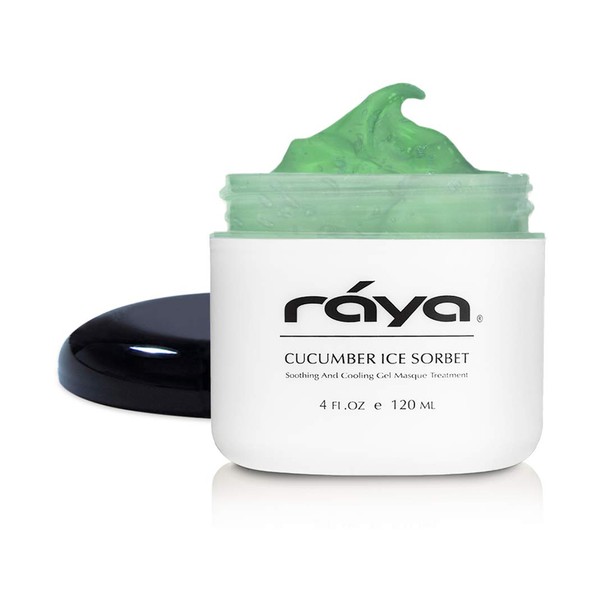 Raya Cucumber Ice Sorbet Masque (608) | Soothing and Cooling Facial Gel Mask for All Skin | Helps Reduce Redness and Inflammation | Great After-Sun Soothing Treatment