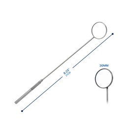 Laryngeal BOILABLE Hygiene Dental Mirrors with Handle German Stainless Steel Surgical Instruments (#8. 30mm)