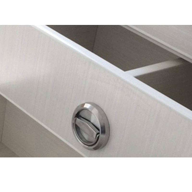 AWOCAN 2PCS Round Recessed Door Handle Hidden Brushed Stainless Steel