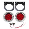 LIBRA (2 Red 10 LED 4" Round Surface Mount Truck