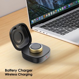 WONJOY 600mAh Wireless Charging Case Compatible with Oura Ring Gen4 Charger Portable Travel Charging Box for Smart Ring, Fast Charging Dock with USB-C Cable (Battery Charger, Size 8)