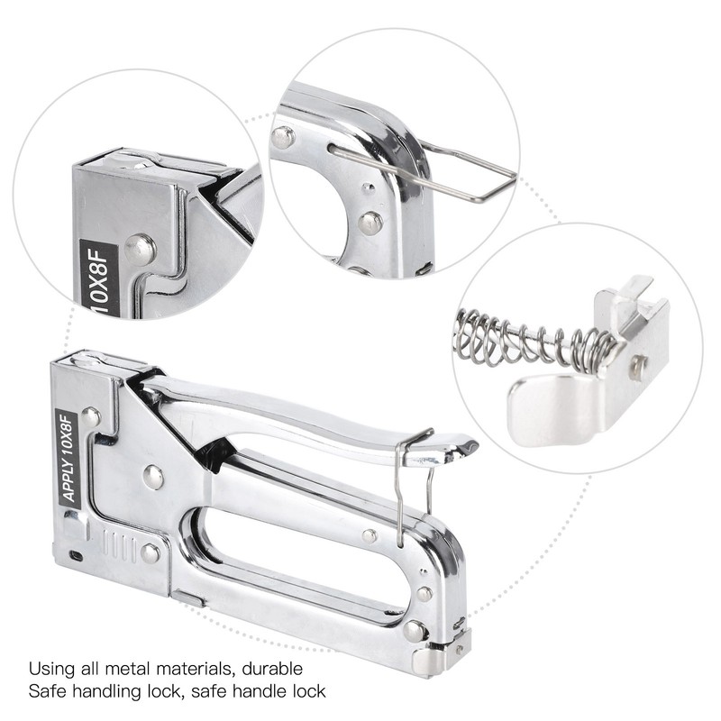 Manual Stapler MultiFunction Iron Stainless Steel Hand Operated Nailing Equipment