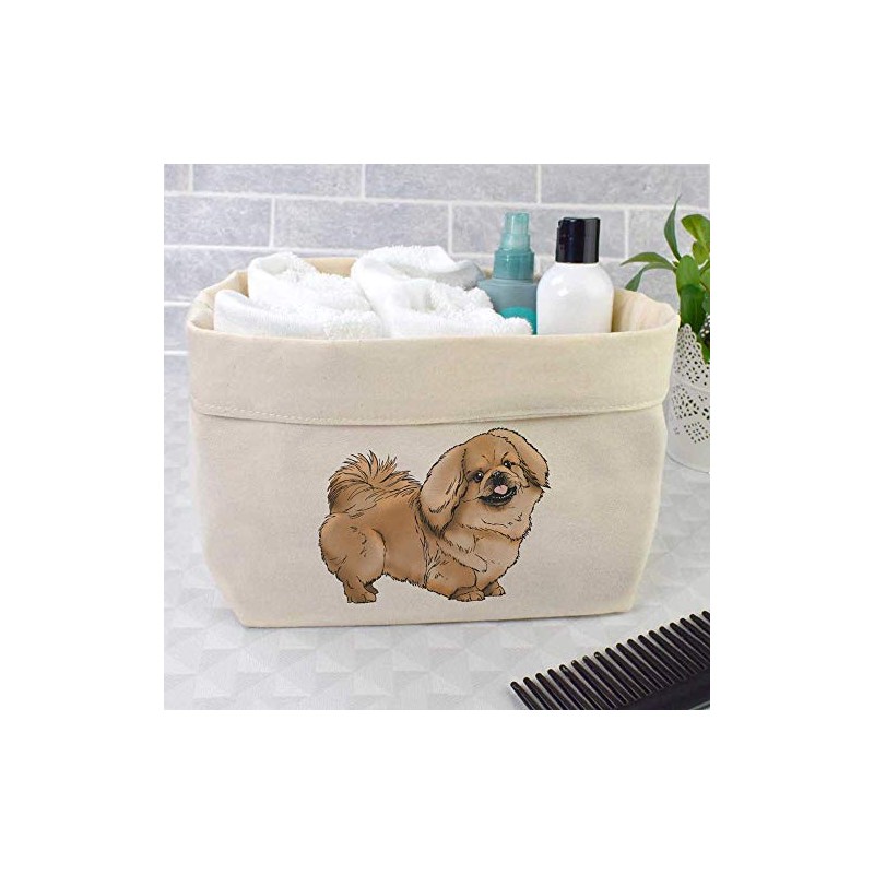 Azeeda Large 'Pekinese Dog' Canvas Organiser/Storage Bag (OR00015343)