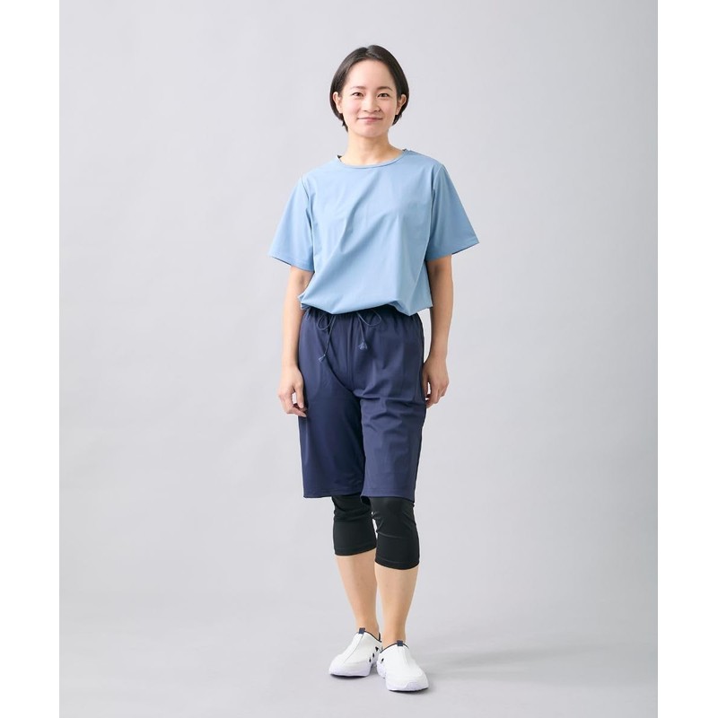 [ニッセン] スクラブパンツ レディース メンズ ラッシュガード ショートパンツ ナースレーヌ 介護 医療 保育士
