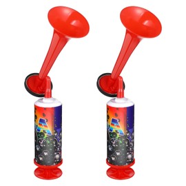 2 Pcs Air Horn,Air Horn Handheld,Extra Loud Air Horn,Noise Makers Sports Cheering Whistles Pump Airhorn For Festival,Rave,Olympics,Parties,Sports Events