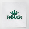 Decal Stickers of Princess Crown Silhouette 3 (Green) (Set of