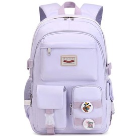 MAKUKKE Laptop Backpacks 16 Inch School Bag 2024 Back to School College Backpack Anti Theft Travel Daypack Bags Bookbags for Summer 2024 Teens Girls Women Students - Color: Beige