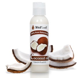 COCONUT OIL | 4oz(118ml) | All-Natural | For Hair+ Skin | Nourishing, Moisturizing | Dry Skin and Health Beauty