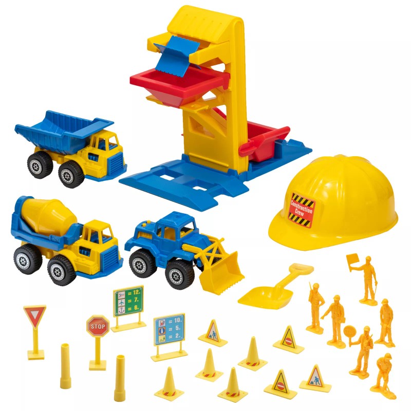 TimMee Sandbox Construction Playset Tim Mee Toy Dump Loader Cement