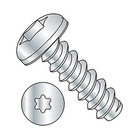 Small Parts 0204BTP Steel Sheet Metal Screw, Zinc Plated, Pan Head, Star Drive, Type B, #2-32 Thread Size, 1/4" Length (Pack of 100)