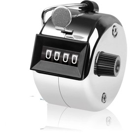 Handheld Tally Counter, 4-Digit counter, Clicker Counter, Hand Mechanical Counters, Clickers Pitch Counter with Reset Knob for Coaching, Knitting, People, Lap, Fishing, Golf, Toddler & Fidget.