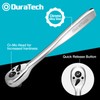 DURATECH 3/8-Inch Drive Ratchet, 90-Tooth Ratchet Wrench, Quick-release, Reversible Switch,