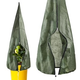 SUPAWAY Winter Protection Plants Winter Plant Protection Reusable Plant Cover Frost Protection Plants with Zip and Drawstring Plant Protection Cover Made of Non-Woven Fabric for Cold, Insects, 300 x