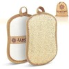 Almooni Premium Exfoliating Loofah Pad Body Scrubber, Made with Natural