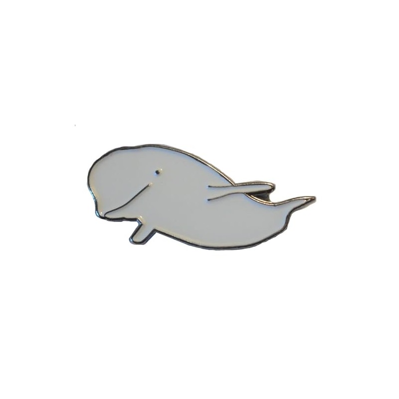 GBJUK Beluga Whale Enamel Lapel Pin Badge Pin with Butterfly