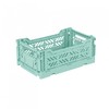 Ay-Kasa Folding Crate, Sturdy Folding Box, Plastic, Stackable, Ocean, Mini
